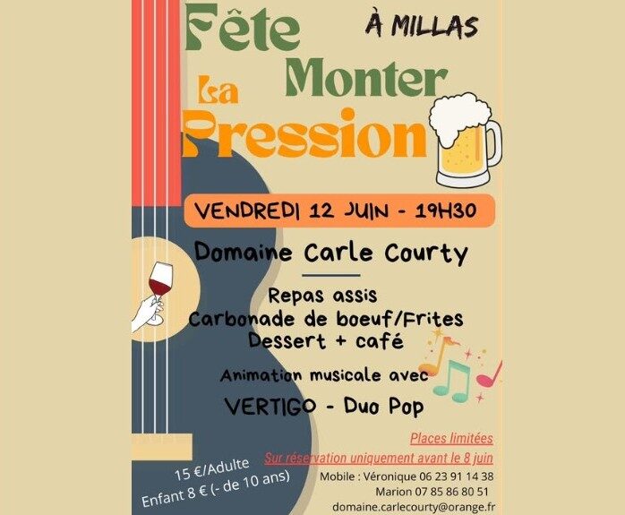 FÊTE MONTER LA PRESSION !