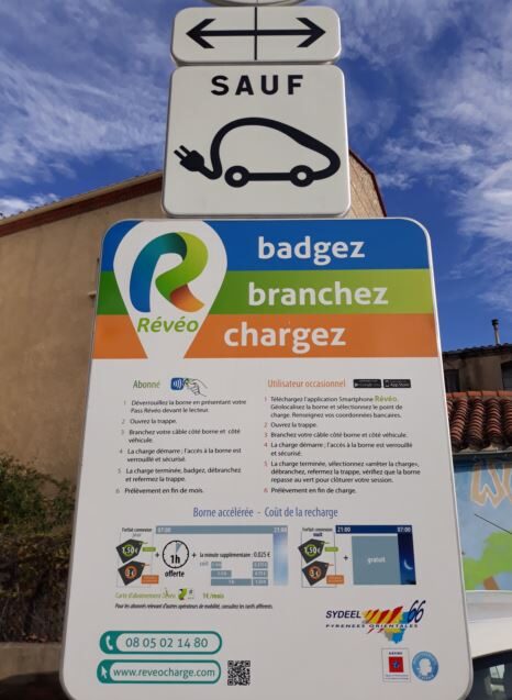 BORNE RECHARGE VEHICULE ELECTRIQUE - ILLE SUR TET
